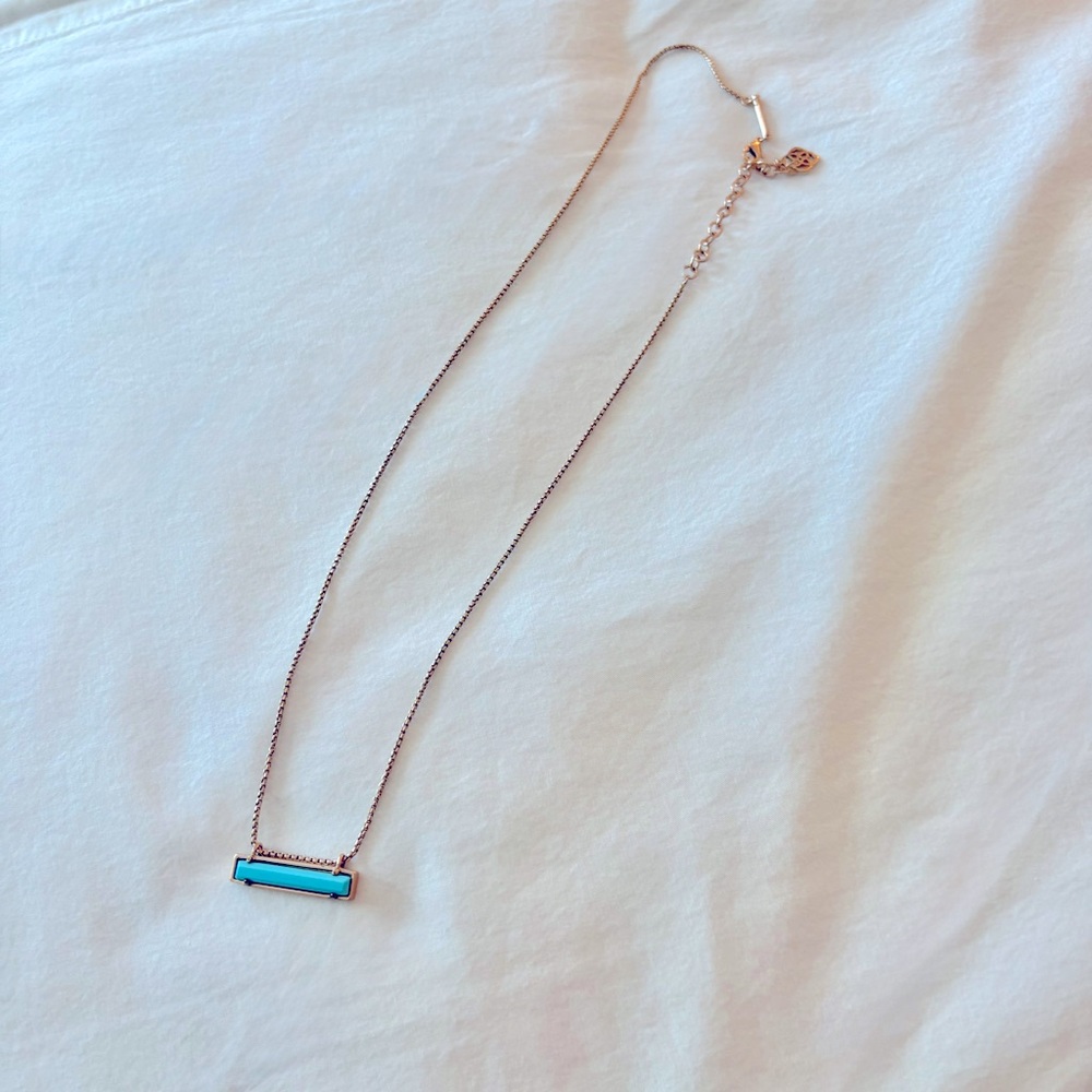 Kendra Scott Blue Bar Necklace
